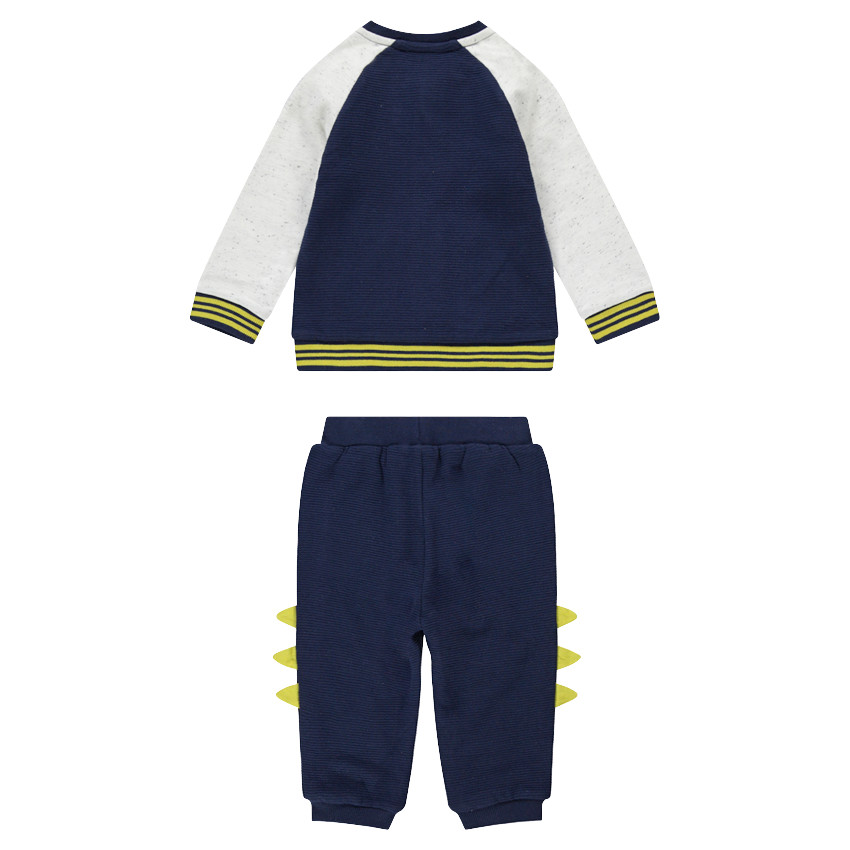 Jogging en molleton avec print dinosaure et crête en relief 