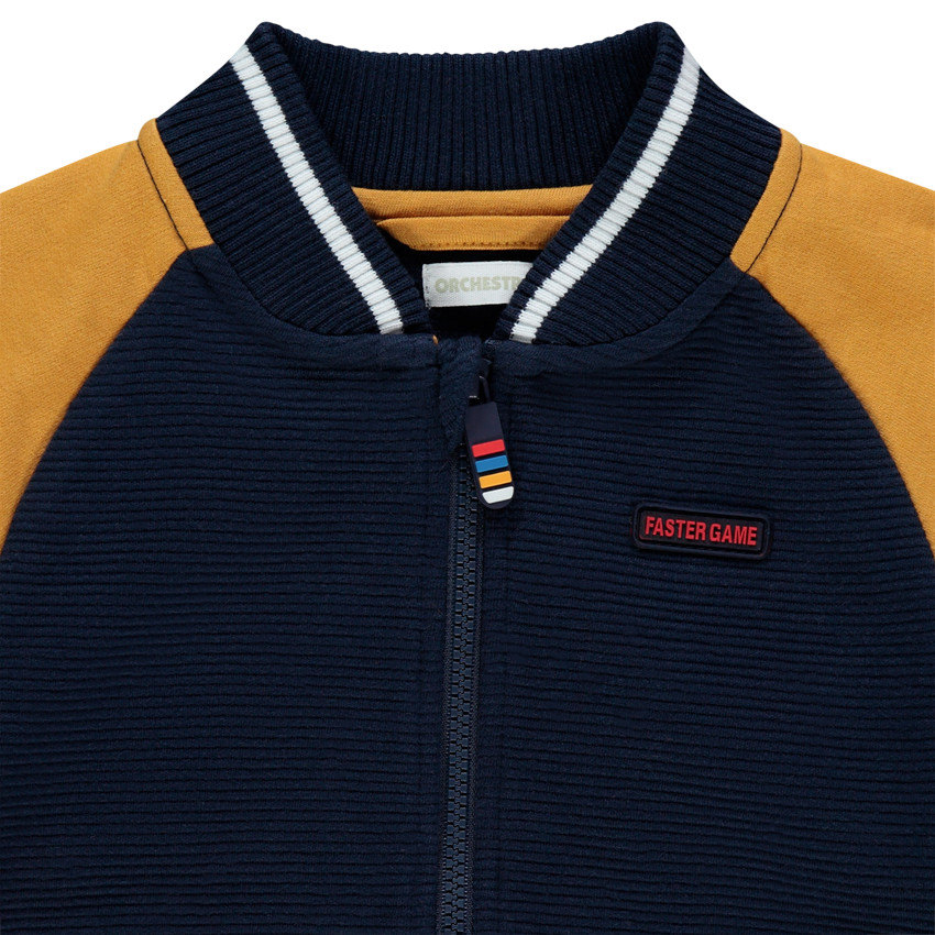 Gilet en molleton fantaisie contrasté 