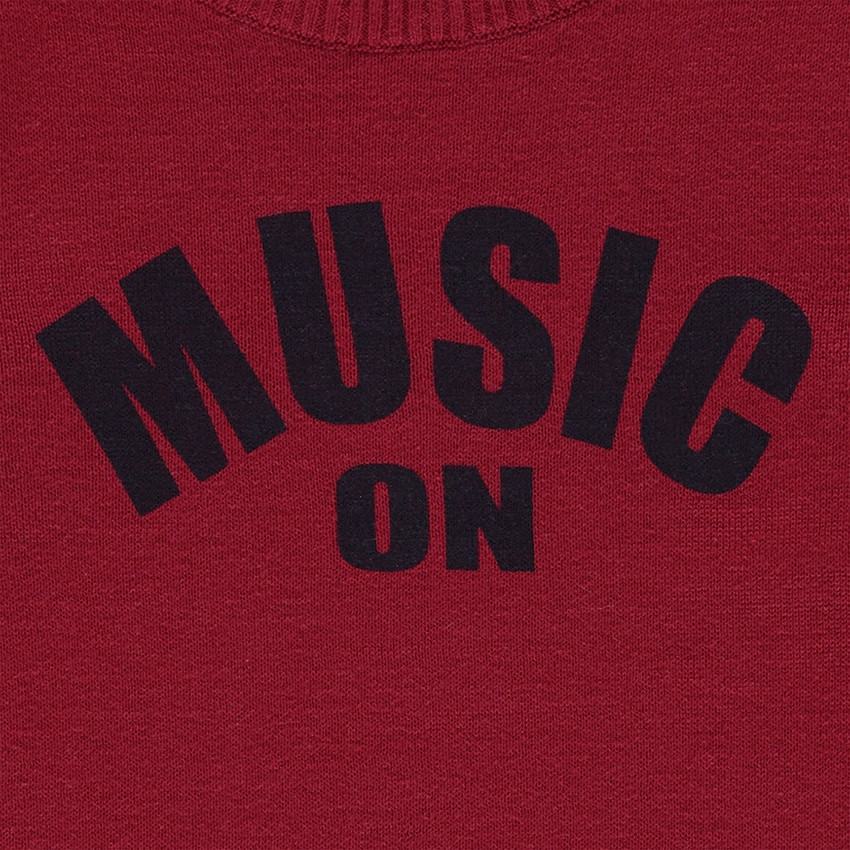 Pull en tricot avec message printé 