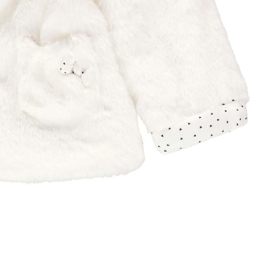 Veste en sherpa à capuche avec doublure en jersey imprimée all-over 