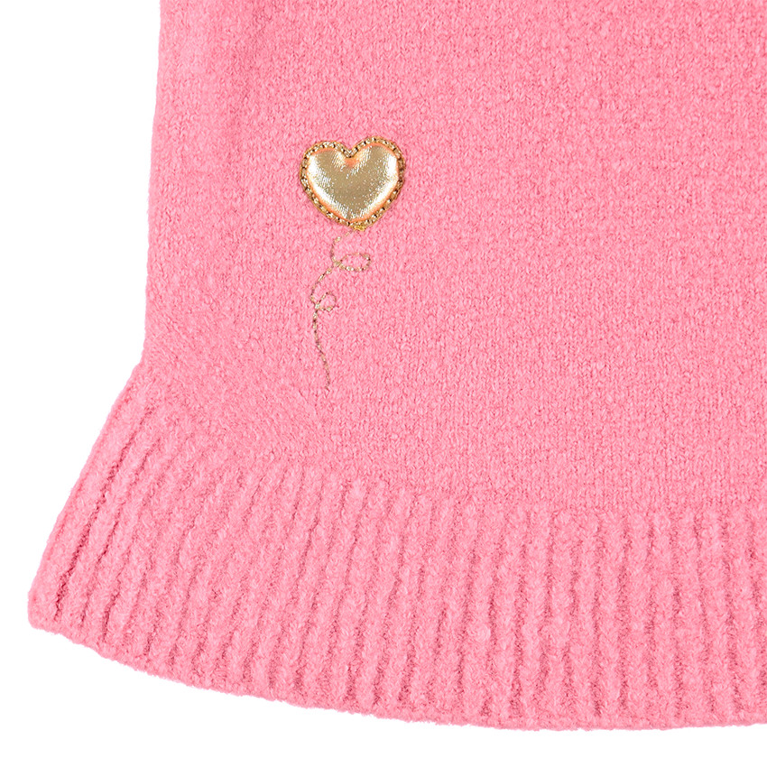 Pull en tricot doux forme évasée avec motifs fantaisie 