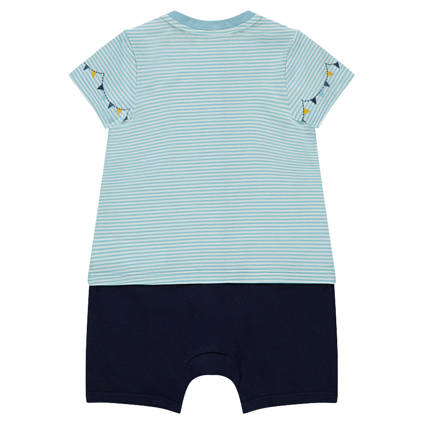 Combinaison effet 2 en 1 avec éléphant brodé 