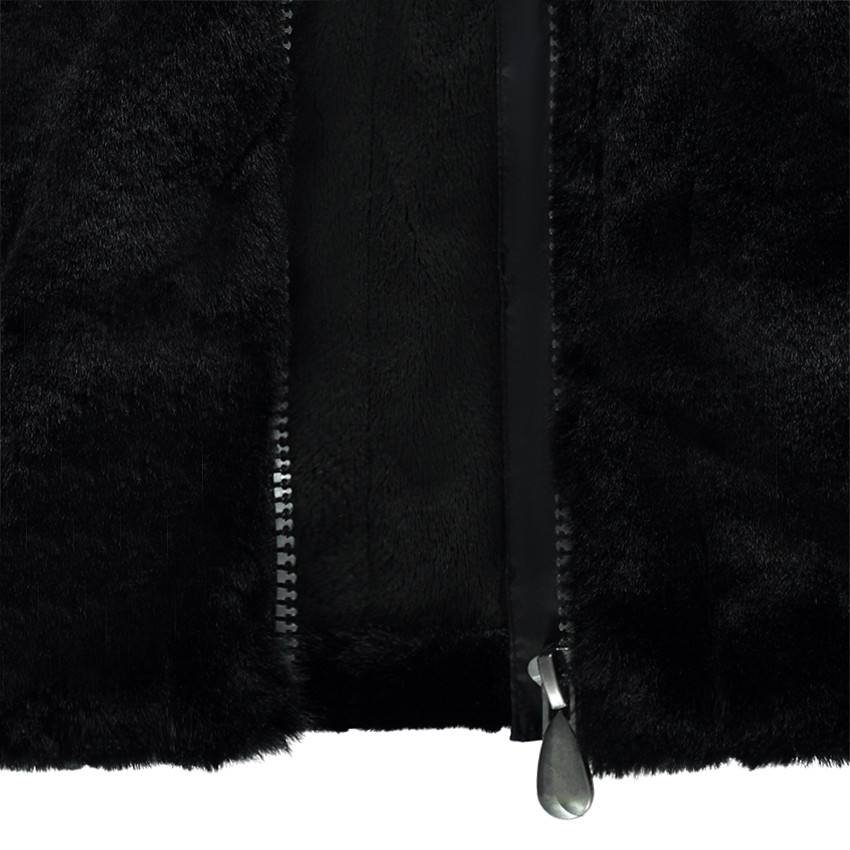 Veste courte en fausse fourrure doublée sherpa 