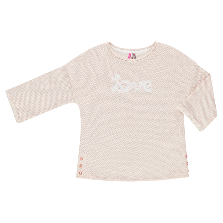 Junior - Sweat en molleton fantaisie avec inscription sur le devant 