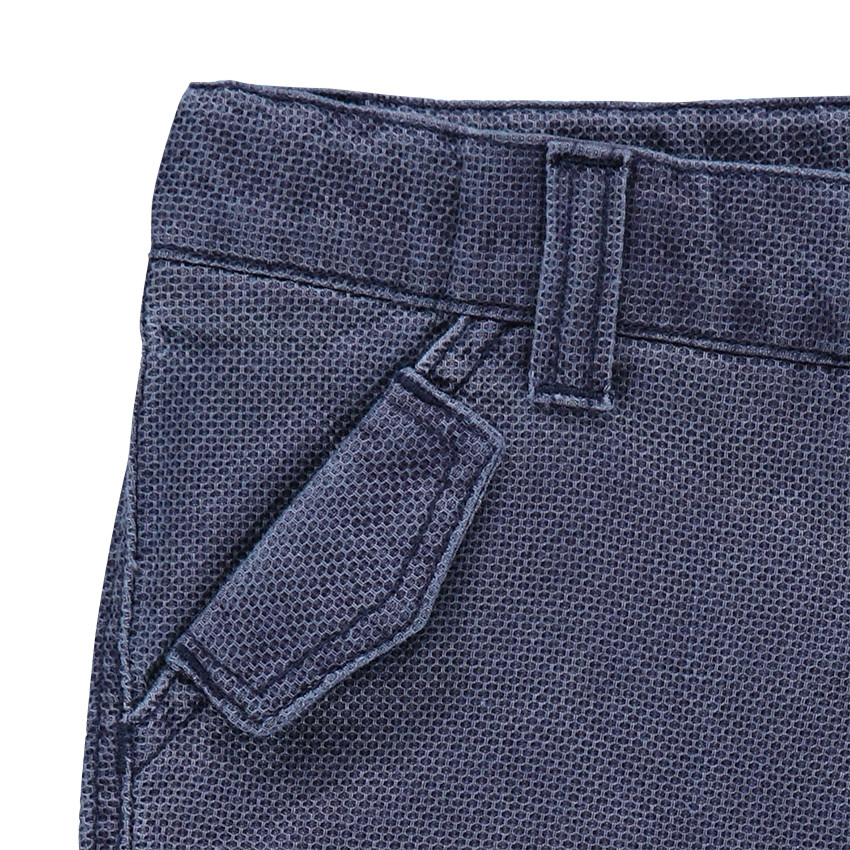 Bermuda en coton nid d'abeille surteint 