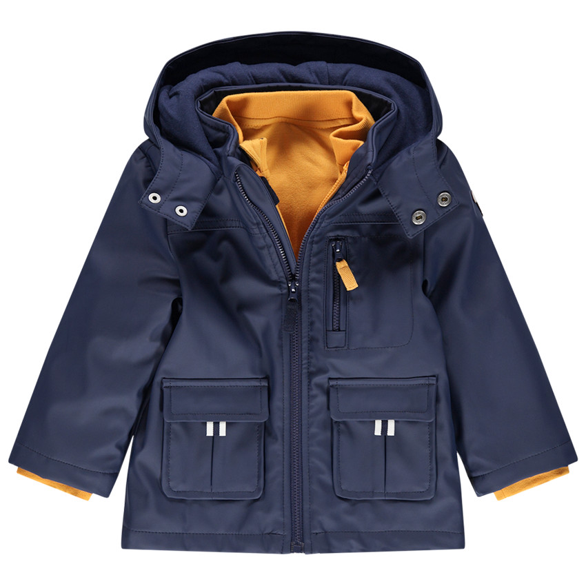 Parka à capuche en gomme 3 en 1 