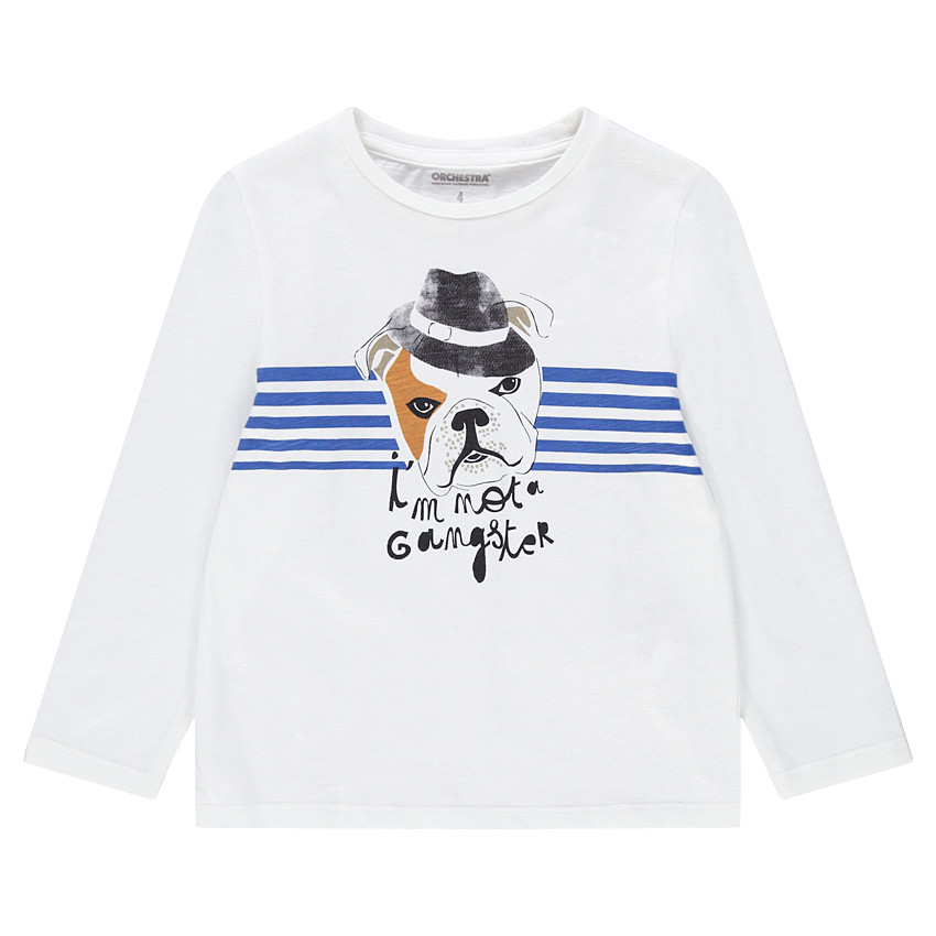 Tee-shirt manches longues en jersey avec print fantaisie 