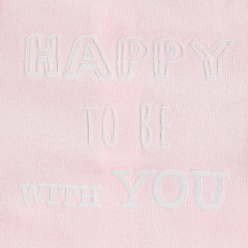 Dors-bien en velours à inscription printée devant 