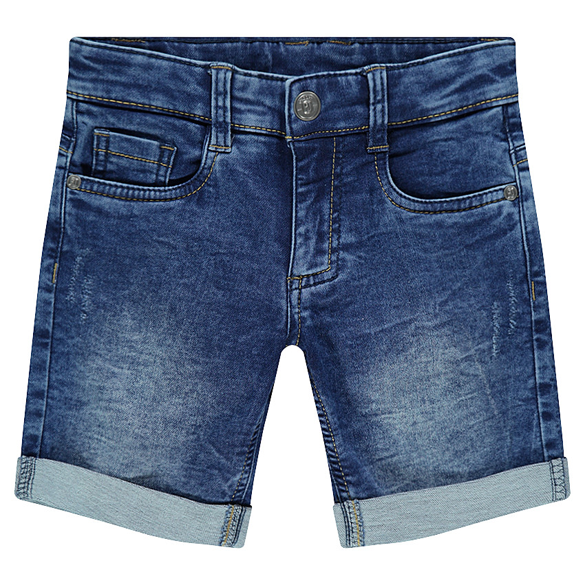 Bermuda en molleton effet jeans used 