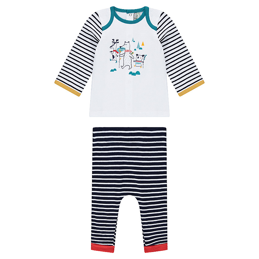 Ensemble tee-shirt et pantalon avec animaux printés 