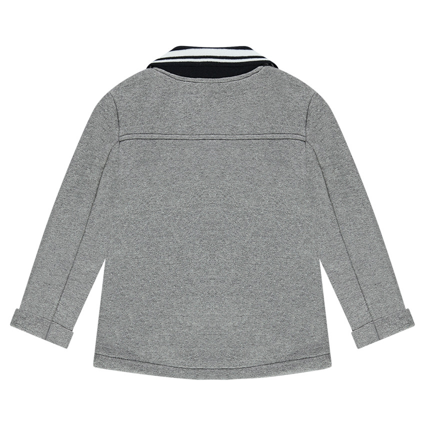 Veste en molleton style blazer avec col fantaisie 