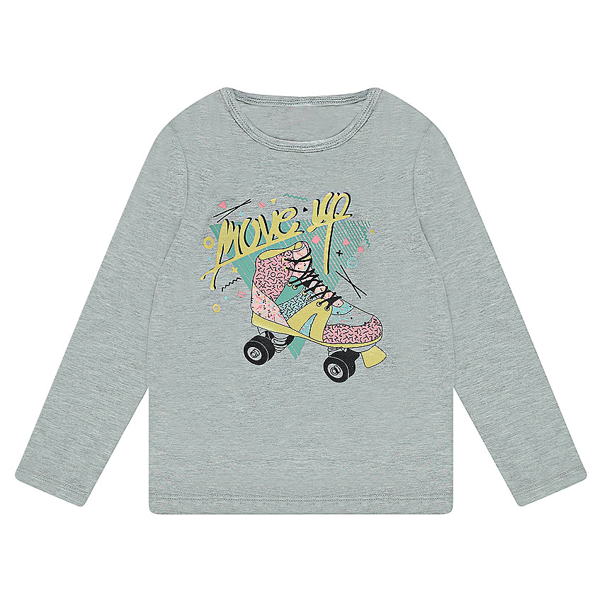 Tee-shirt manches longues en jersey avec patin printé 