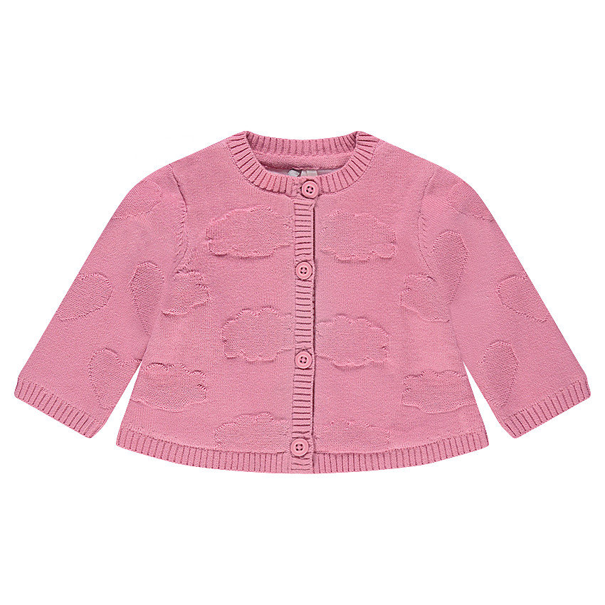 Gilet en tricot avec motif nuage ton sur ton 