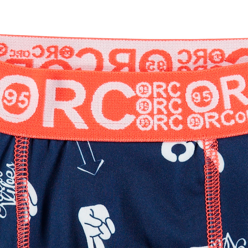 Lot de 2 boxers en coton rayé / symboles fantaisie  