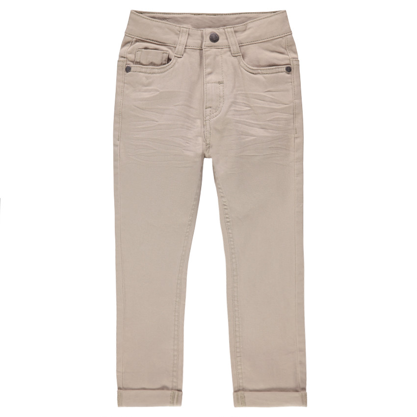 Junior - Pantalon en twill uni effet crinkle 