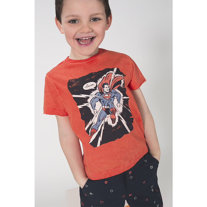 Tee-shirt manches courtes en jersey surteint print Warner Superman 