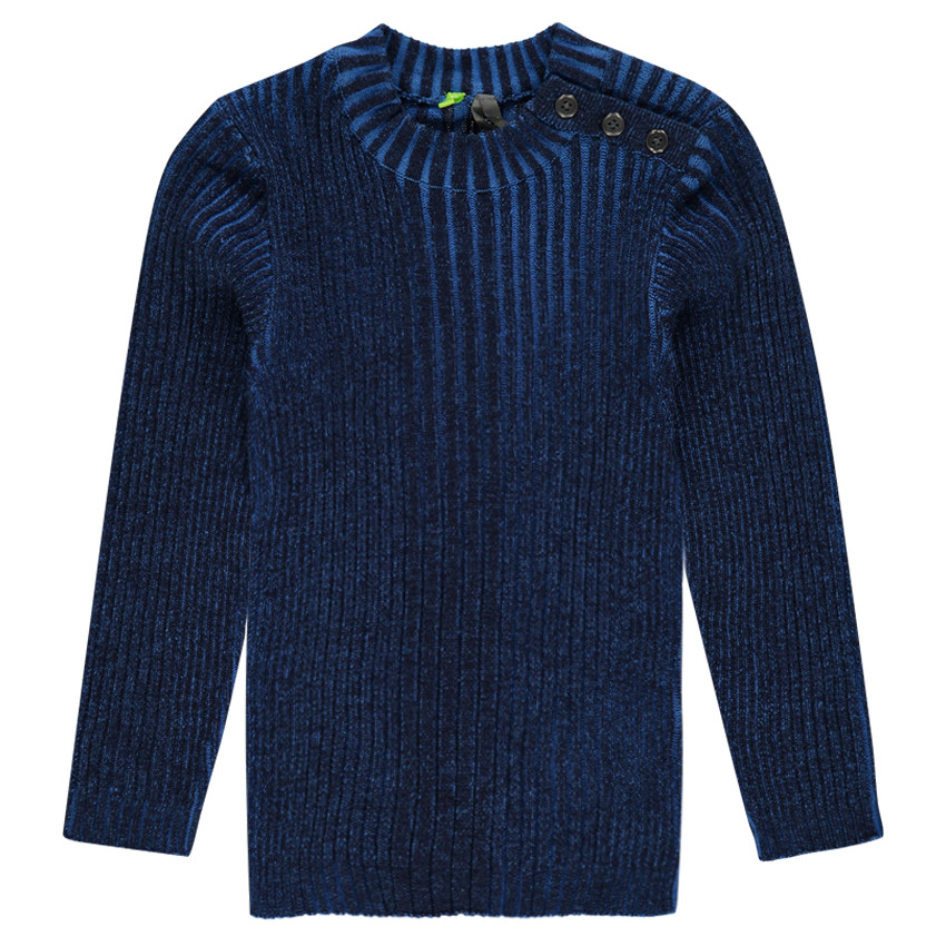 Pull en côte bicolore 