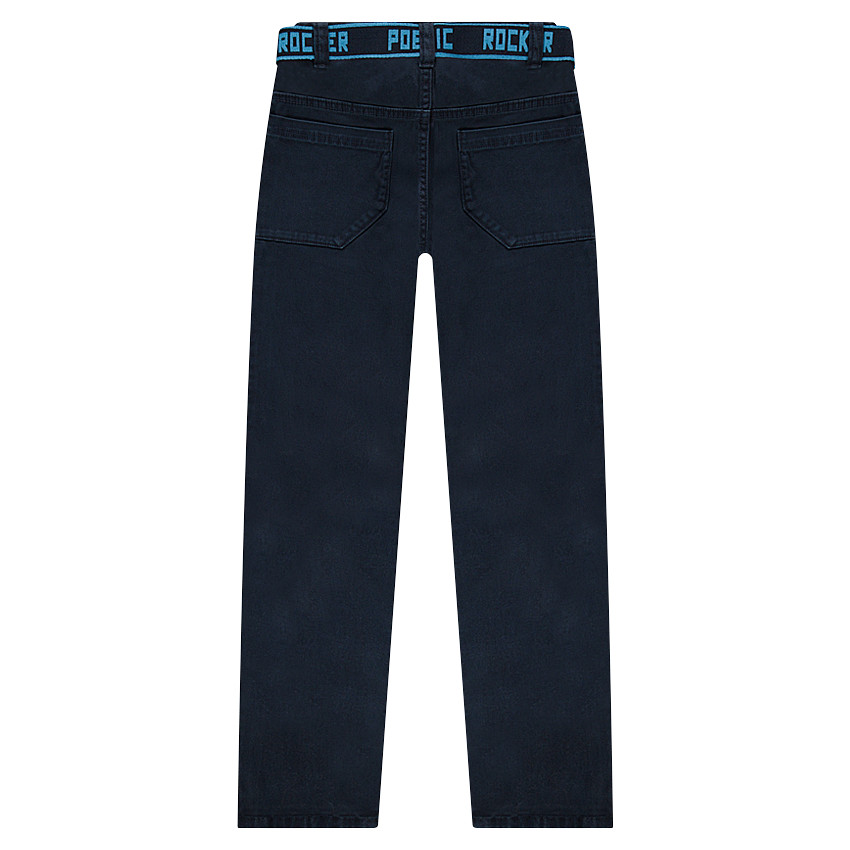 Pantalon en twill avec ceinture printée amovible  