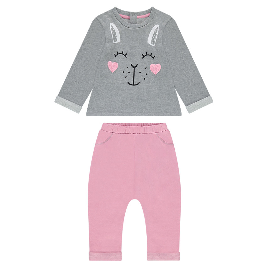 Jogging en molleton avec print fantaisie  