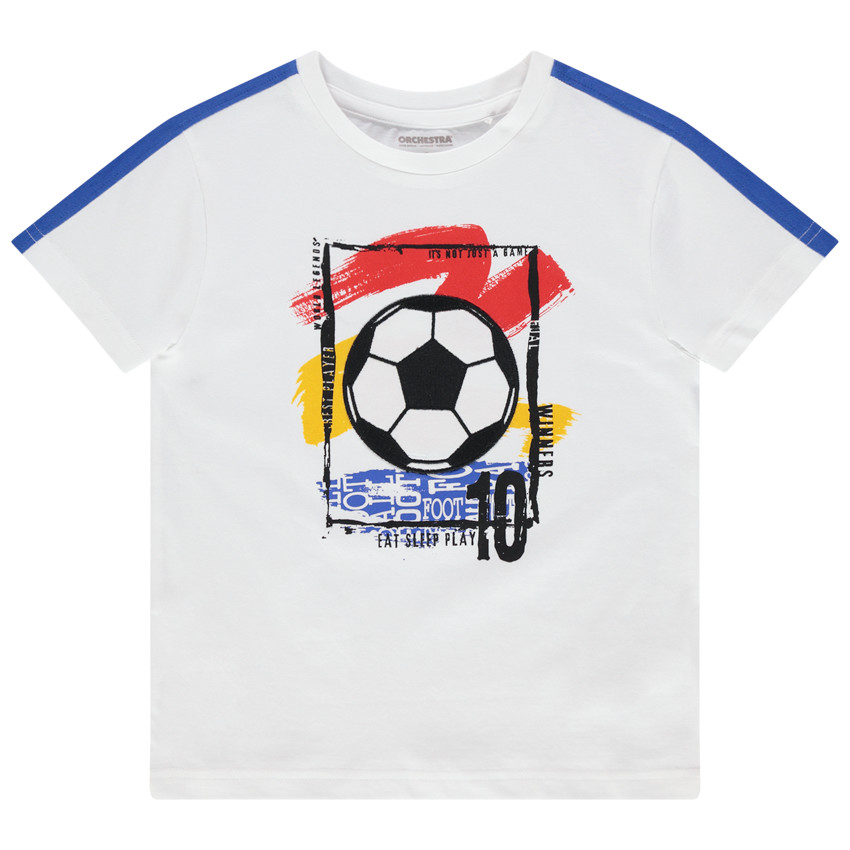T-shirt manches courtes print ballon de foot 