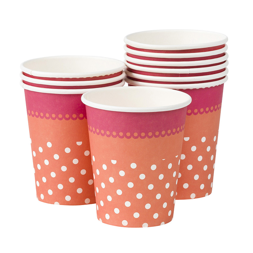 Lot de 10 gobelets d'anniversaire en carton  