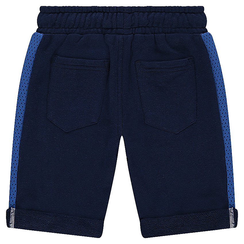 Bermuda en molleton léger avec bandes en mesh 