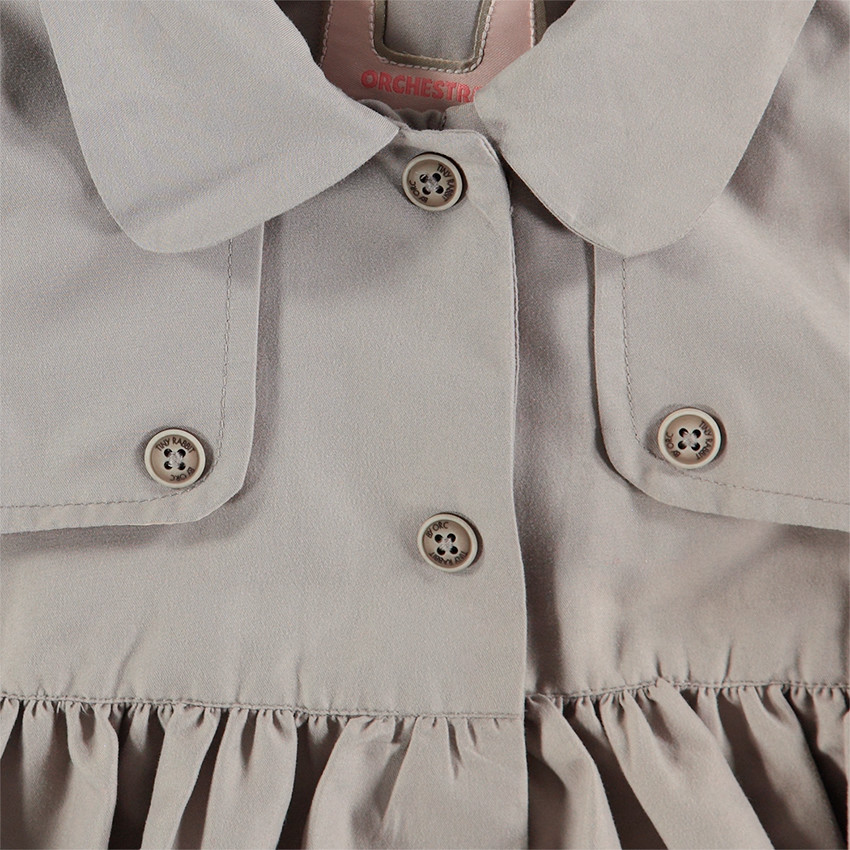 Trench taupe volanté doublé sherpa 