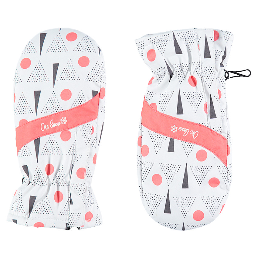 Moufles de ski avec imprimé graphique et doublure micropolaire 