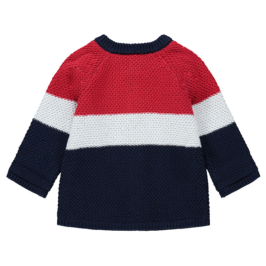 Gilet en maille épaisse avec poches et badge en gomme 