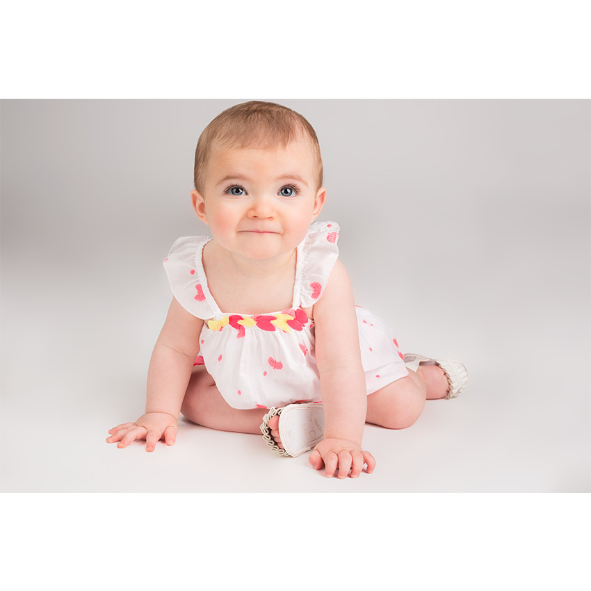 Ensemble tunique imprimée et bloomer en voile de coton 