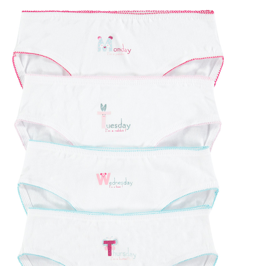 Lot de 7 culottes print jour de la semaine 