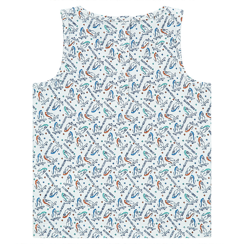 Débardeur en jersey slub imprimé all-over 