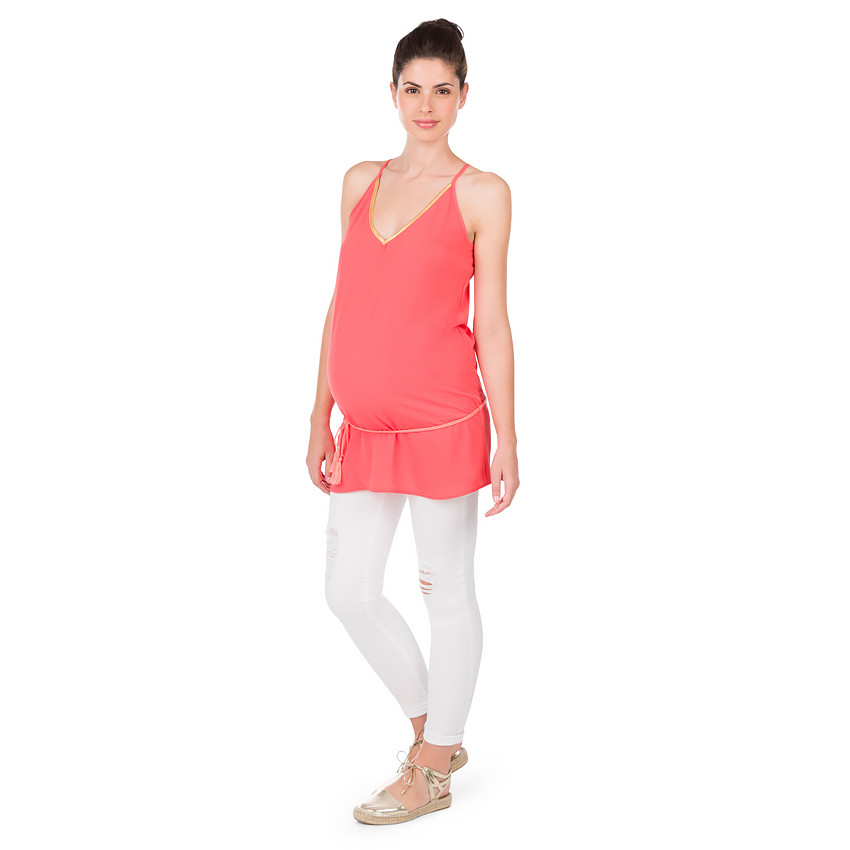 Jeans de grossesse 7/8 ème slim effet used 