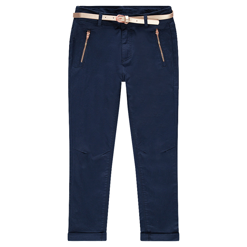 Junior - Pantalon en twill 7/8ème avec poches zippées 