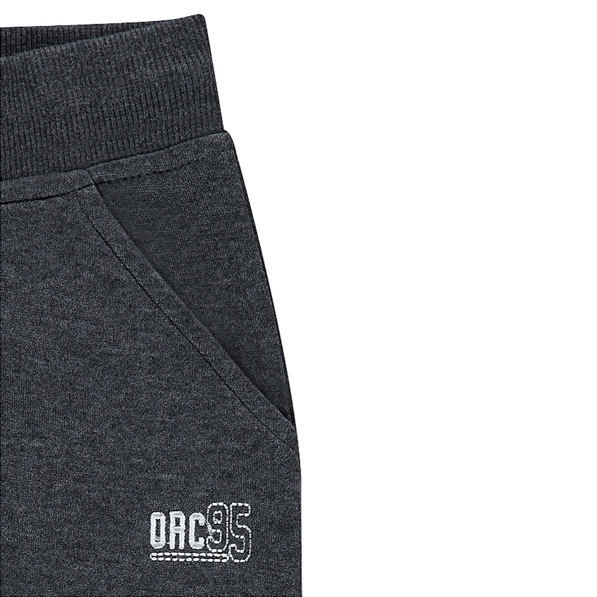 Pantalon de jogging en molleton chiné avec print logo 
