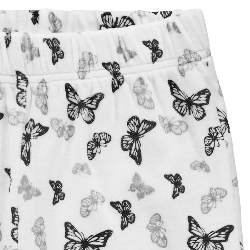 Junior - Pyjama long en velours print et imprimé papillons 