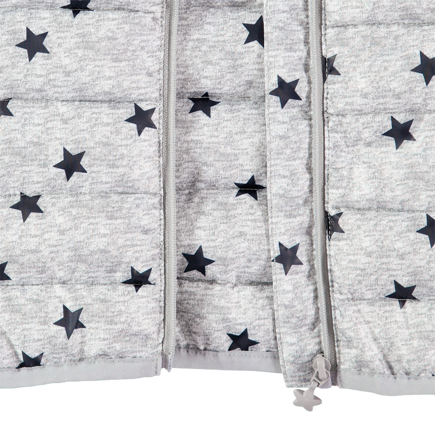 Doudoune sans manches légère avec doublure imprimée étoiles 