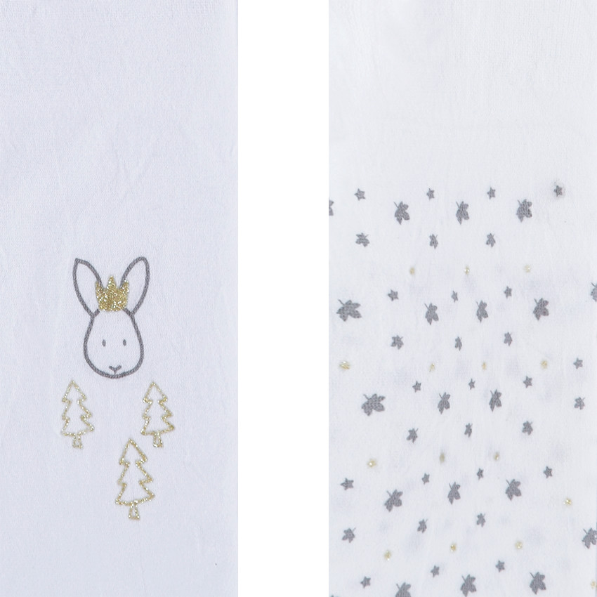 Lot de 2 collants opaques 40 deniers avec motifs printés 