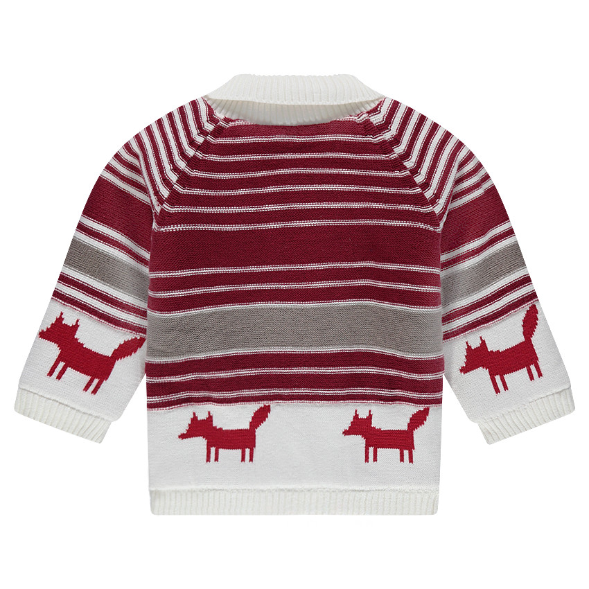 Gilet en tricot motif jacquard avec doublure sherpa 