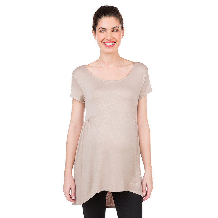 Tunique de grossesse manches courtes en slub 