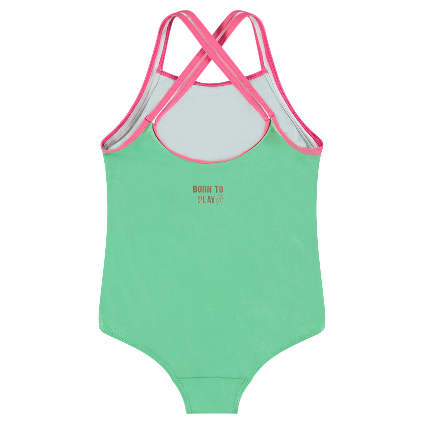 Junior - Maillot de bain 1 pièce avec inscriptions printées 