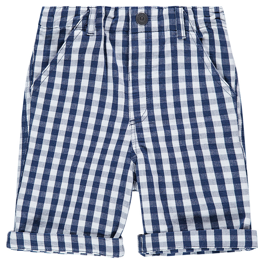 Bermuda en coton à carreaux style vichy  