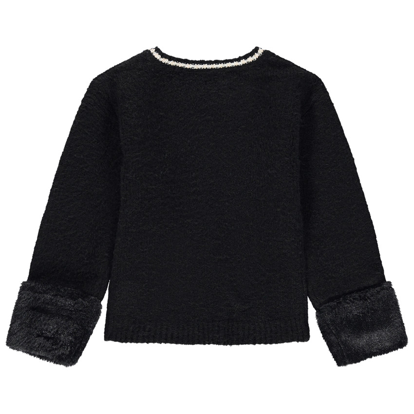 Pull en maille avec coeur en sequins magiques et détails sherpa  