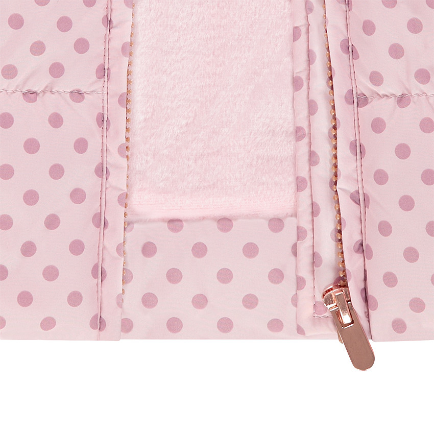 Doudoune sans manches matelassée imprimée all-over doublée sherpa fine 