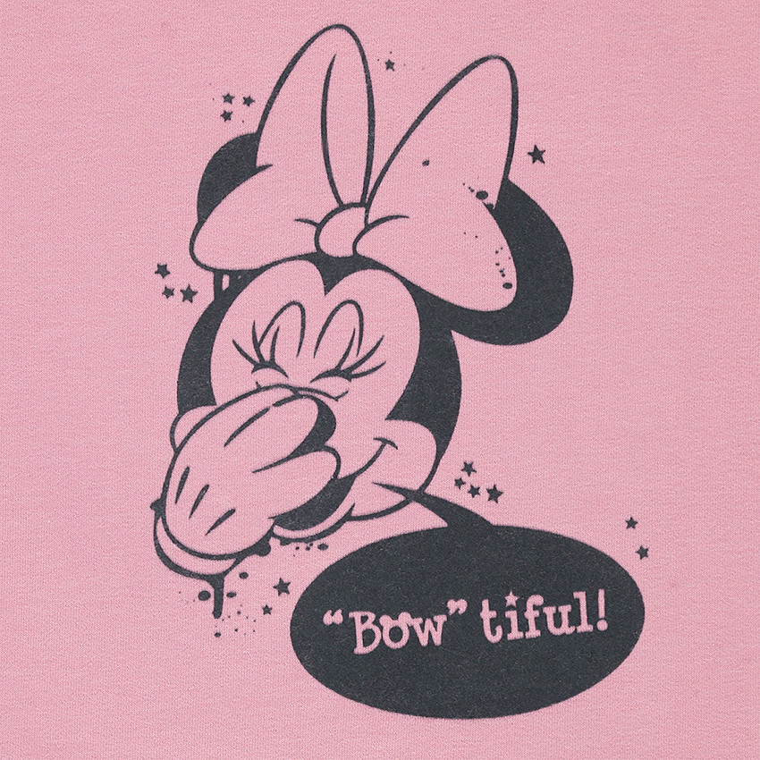 Sweat en molleton uni avec print Disney Minnie 