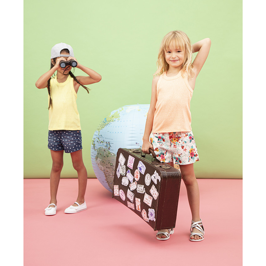 Short en jean à pois printés all-over 