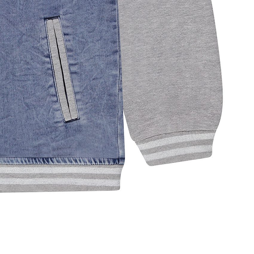 Junior - Teddy en molleton effet jeans blanchi 