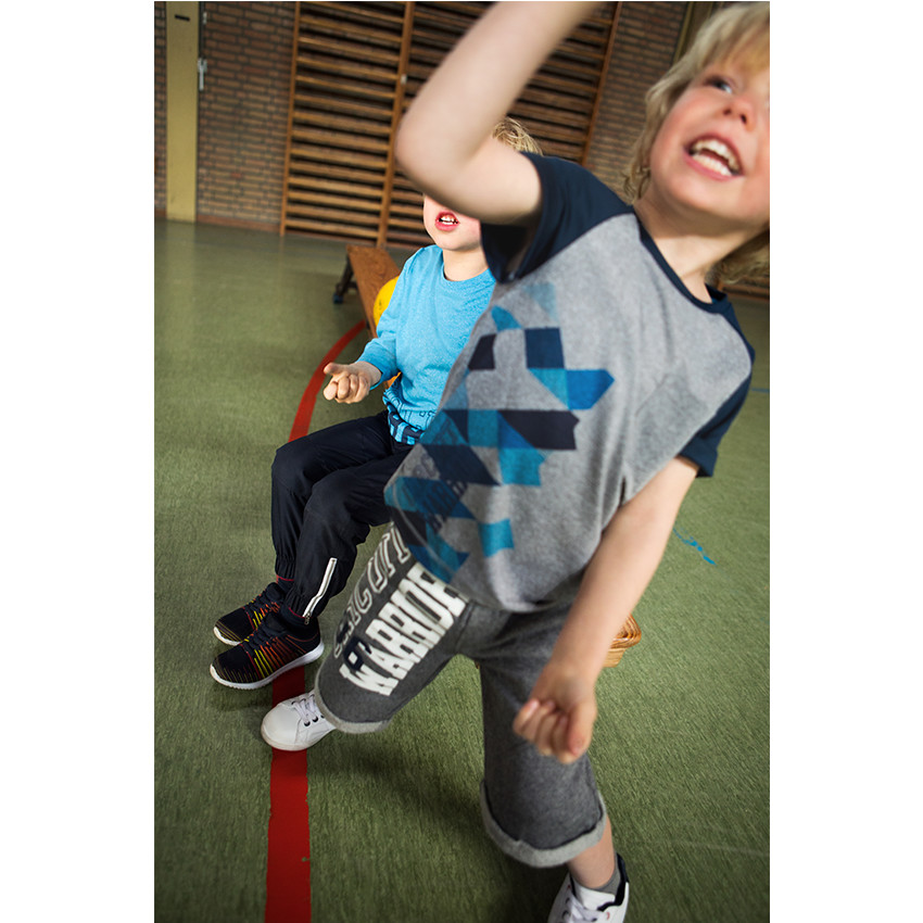 Bermuda en molleton avec inscription printée 