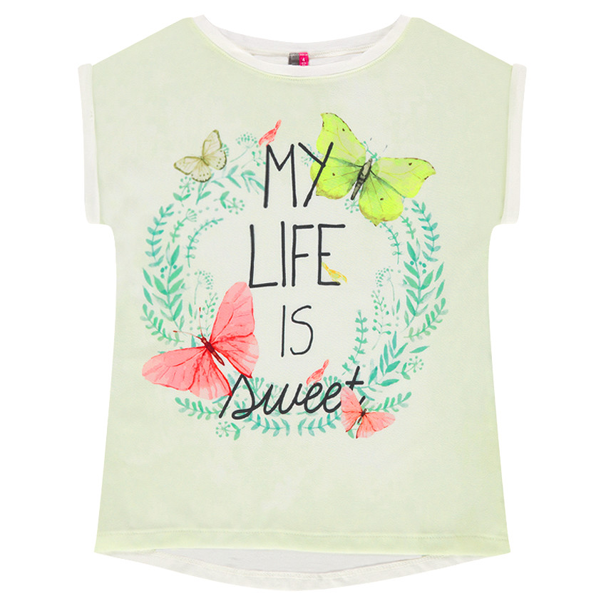 Tunique en voile fantaisie avec print papillons 