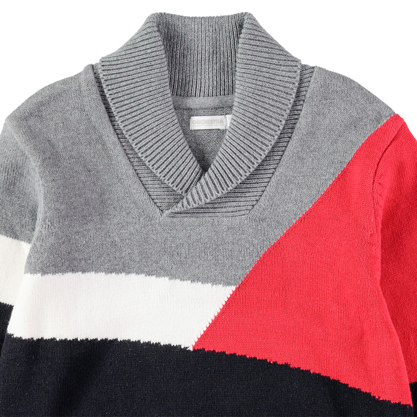 Pull en tricot à motif géométrique en jacquard 